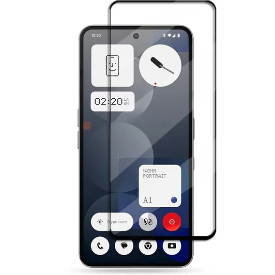 3D tvrzené sklo pro Nothing Phone 3A Pro, černý rámeček