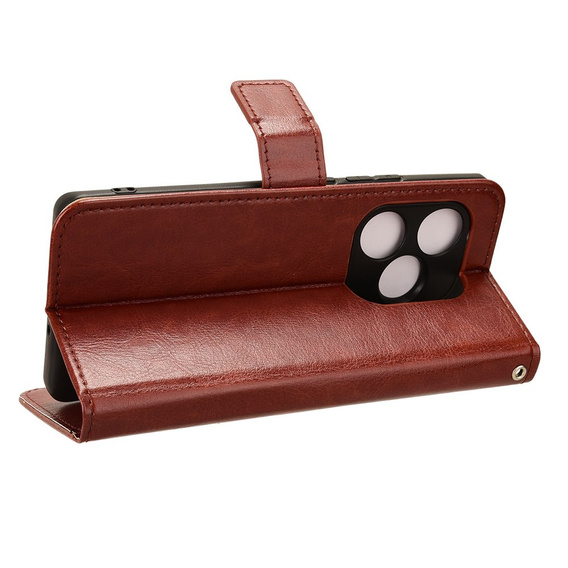 Klopové pouzdro pro Realme GT 6 / 6T, Crazy Horse Wallet, hnědé