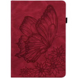 Pouzdro pro Lenovo Tab M9, Wallet Pen Slot, butterflies, hnědé