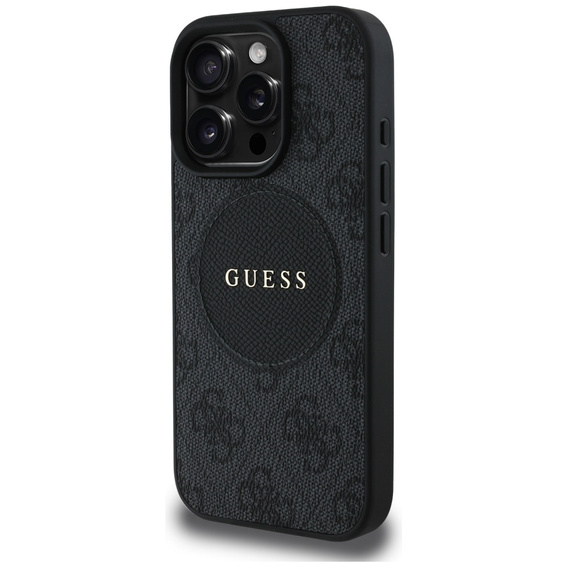 Pouzdro Guess 4G Circle s klasickým logem, pro MagSafe pro iPhone 16 Pro