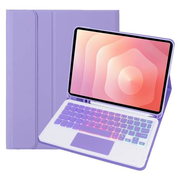 Pouzdro s podsvícenou klávesnicí Bluetooth a touchpadem pro Samsung Galaxy Tab S11