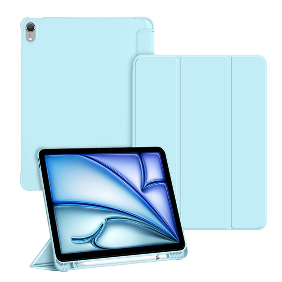 Pouzdro pro iPad Air 13" 2025/2024 (7/6 gen.), Smartcase s prostorem pro stylus, modré