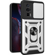 Pouzdro pro Xiaomi Poco F5 Pro, CamShield Slide, stříbrné