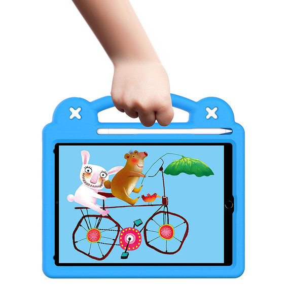 Dětské pouzdro pro iPad 9.7" 2018/2017 (6/5 gen.) / Pro 9.7" 2016, Cute Patterns, se stojánkem, modré