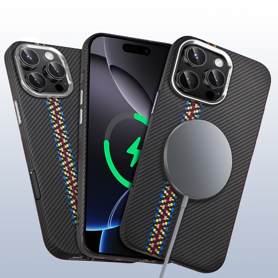 Pouzdro pro iPhone 16 Pro Max, Carbon Fiber MagSafe, černé