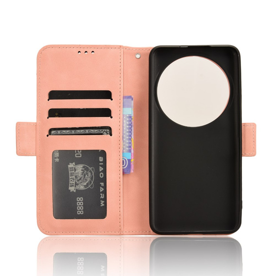 Klopové pouzdro pro Xiaomi 14 Ultra, Card Slot, růžové