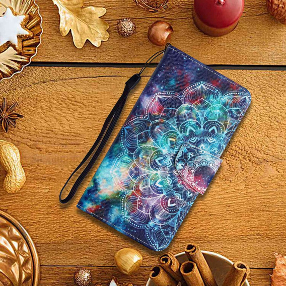 Klopové pouzdro pro Xiaomi Redmi 13C / Poco C65, Wallet, Starry Mandala, modré