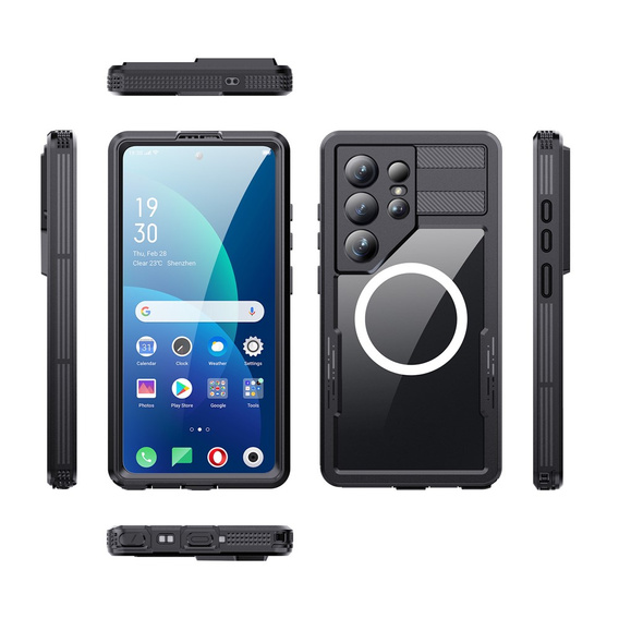 Vodotěsné pouzdro Redpepper MagSafe pro Samsung Galaxy S26 Ultra, černé