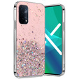 Pouzdro pro Oppo A54 5G/A74 5G/A93 5G, Glittery, růžové