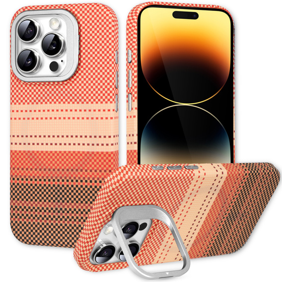 Pouzdro iPhone 14 Pro Max, Frame Kickstand, pro MagSafe, Sunset Orange