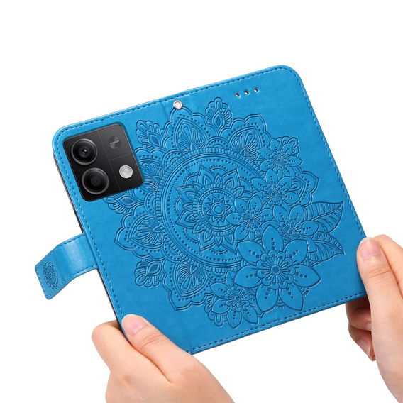 Klopové pouzdro pro Xiaomi Redmi Note 13 5G, Mandala, modré