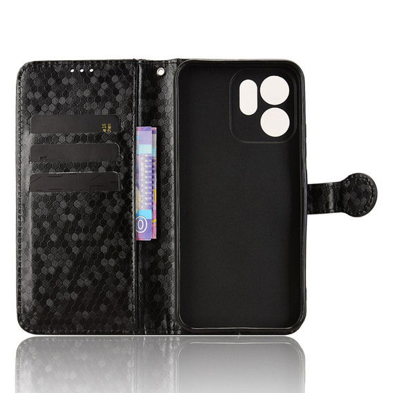 Klopové pouzdro pro Oppo Reno 14F, Wallet Rhombus, černé