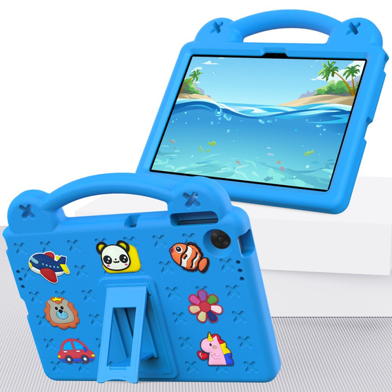 Dětské pouzdro pro Lenovo Tab TB311FU, Cute Patterns, se stojánkem, modré