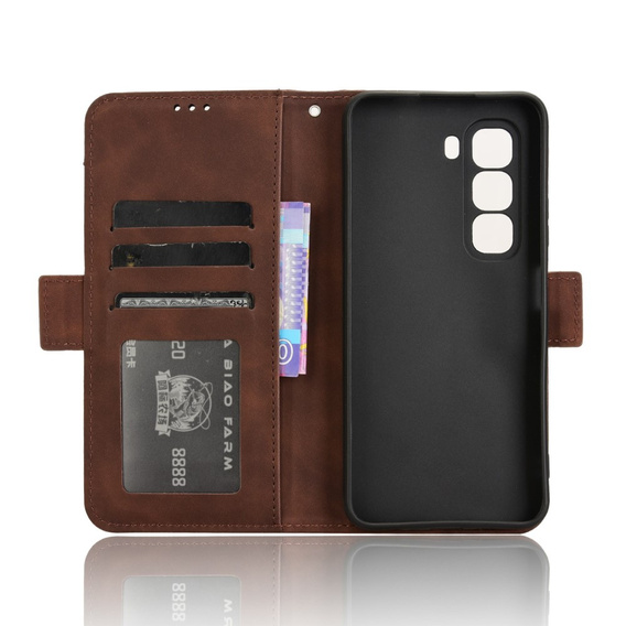 Klopové pouzdro pro Infinix Hot 50 Pro 4G, Card Slot, hnědé