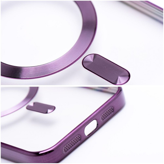 Pouzdro pro iPhone 16 Pro, Electro MagSafe, fialové + sklo na displej