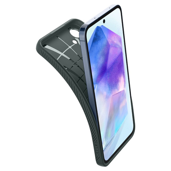 Pouzdro Spigen pro Samsung Galaxy A55 5G, Liquid Air, zelené + 9H tvrzené sklo