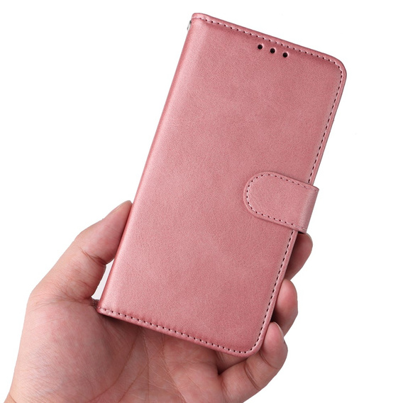 Klopové pouzdro pro Samsung Galaxy A34 5G, Leather Wallet, růžové rose gold