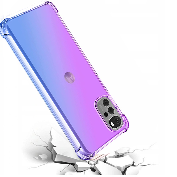 Pouzdro pro Motorola Moto G22, Gradient Dropproof, Fialová / modrá