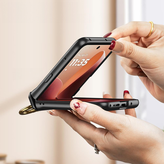 Pouzdro se stojánkem a ochranou pantů pro Motorola Razr 60 Ultra 5G