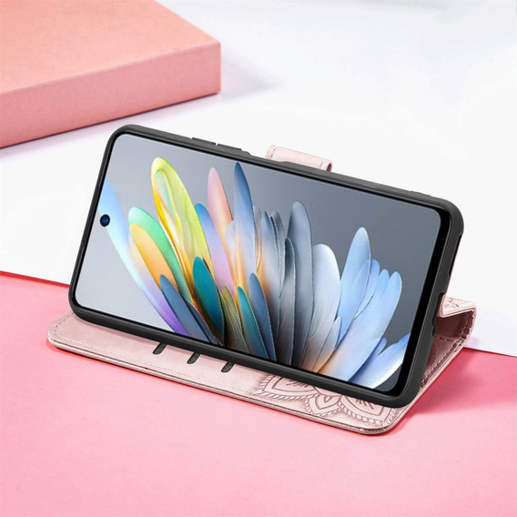 Klopové pouzdro pro Motorola Moto G15 / Motorola Moto G15 Power, Butterfly, růžové rose gold