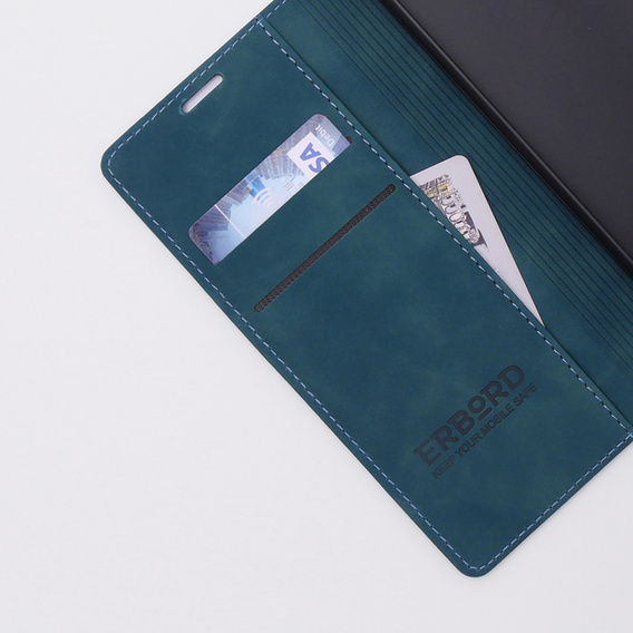 Pouzdro pro Oppo Reno 10 / 10 Pro, ERBORD Vintage peněženka s klopou, modré