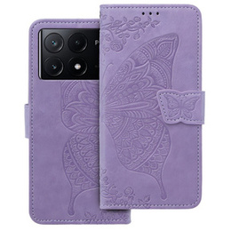 Klopové pouzdro pro Xiaomi Poco F6 Pro, Butterfly, fialové