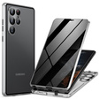 Pouzdro pro Samsung Galaxy S24 Ultra, Privacy Dual Glass, stříbrné