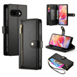 Klopové pouzdro pro Samsung Galaxy A56 5G, Wallet Zipper Pocket, černé