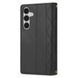 Pouzdro s klopou pro Samsung Galaxy A56 5G, Rhombus Crossbody Leather, černé