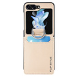 Pouzdro pro Samsung Galaxy Z Flip7 FE / Z Flip6, Card Slot Ring Case, béžové
