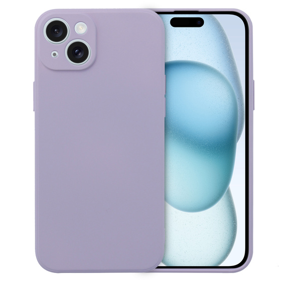 Pouzdro pro iPhone 15 Plus, Silicone Lite, fialové