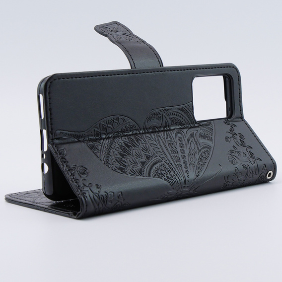 Klopové pouzdro pro Motorola Moto G54 5G, Butterfly, černé