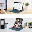 Pouzdro s klávesnicí pro Samsung Galaxy Tab S6 Lite 2024 / 2022 / 2020, Rotary 360° Leather, tmavě zelené