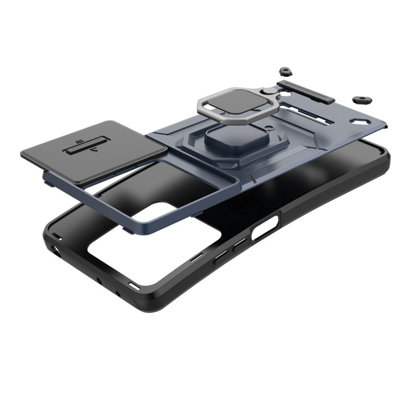 Pouzdro pro Xiaomi Redmi Note 13 Pro 5G, KickStand Camera Lens, šedé