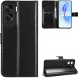 Klopové pouzdro pro Honor 90 Lite 5G, Crazy Horse Wallet, černé