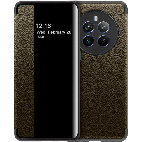 Flipové pouzdro pro Realme 12 Pro 5G / 12 Pro+ 5G, Side View, hnědé