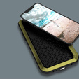 Pouzdro Love Mei pro iPhone 14, armored with glass, žluté