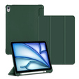 Pouzdro pro Apple iPad Air 11" 6 gen. 2024 (A2902, Smartcase s prostorem pro stylus, tmavě zelené