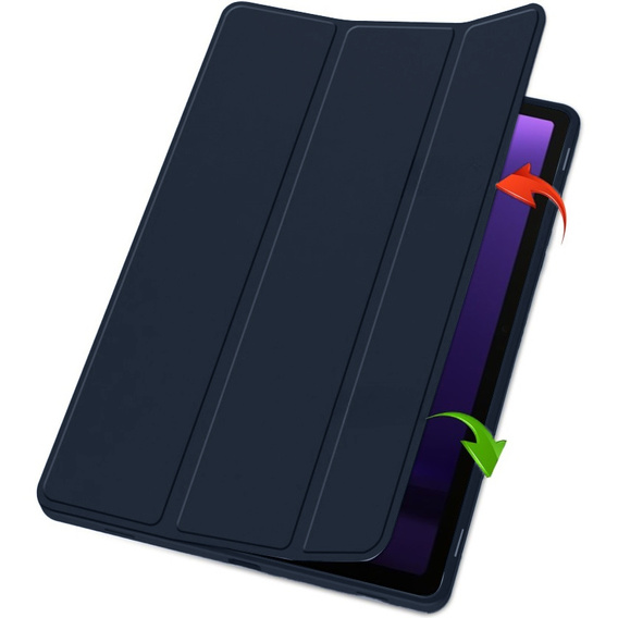 Pouzdro pro Samsung Galaxy Tab S10 FE+ Plus, Smartcase s prostorem pro stylus, námořnicky modré