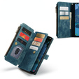 Pouzdro CASEME pro Samsung Galaxy A56 5G, Leather Wallet Cash and Card Slots, s poutkem, modré