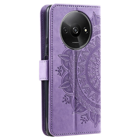 Klopové pouzdro pro Xiaomi Redmi A3, Mandala, fialové