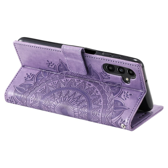 Klopové pouzdro pro Samsung Galaxy A35 5G, Mandala, fialové