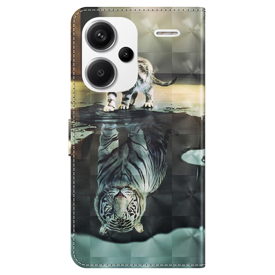 Klopové pouzdro pro Xiaomi Redmi Note 13 Pro+, Wallet, Cat & Tiger