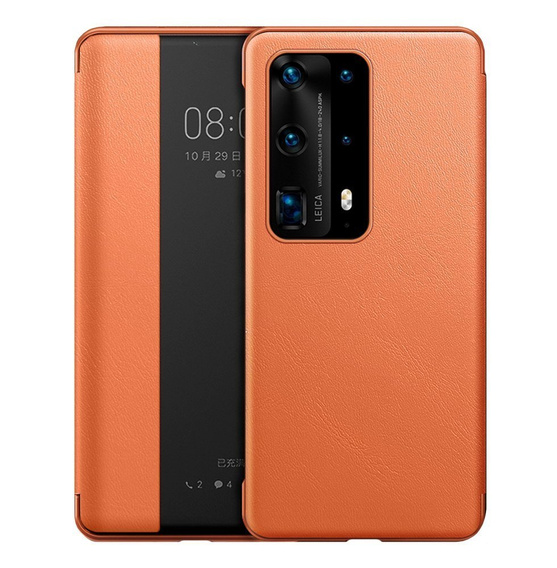 Flipové pouzdro pro Huawei P40 Pro, Side View, oranžové