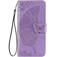 Klopové pouzdro pro Xiaomi Redmi A5, Butterfly, fialové