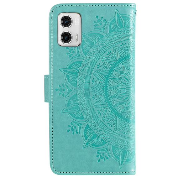 Klopové pouzdro pro Motorola Moto G73 5G, Mandala Flower, zelené