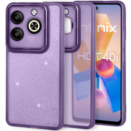 Pouzdro pro Infinix Hot 40i, Glittery Powder, fialové
