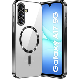Pouzdro pro Samsung Galaxy A17 5G, Electro MagSafe, průhledné s černými boky