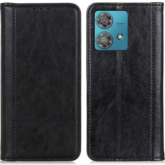 Pouzdro pro Motorola Moto G84 5G, Wallet Litchi Leather, černé