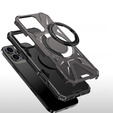 Pouzdro pro iPhone 16 Pro, pancéřované se stojánkem a deskou na rukojeť, šedé